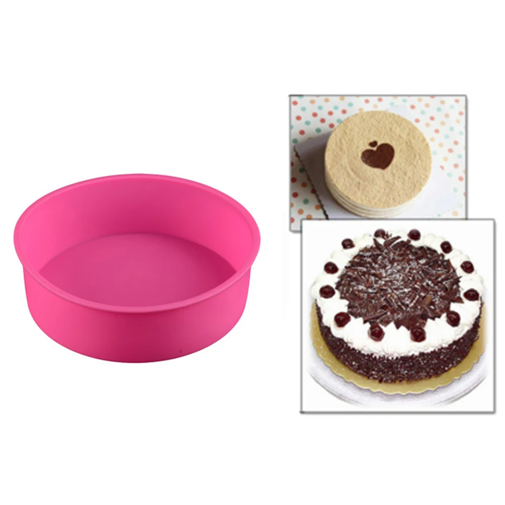 2 шт. антипригарная круглая форма практичная для выпечки DIY Форма прочный хлеб вечерние мусс силиконовой