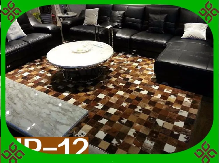 

free shipping 100% natural genuine cowhide peruvian rugs