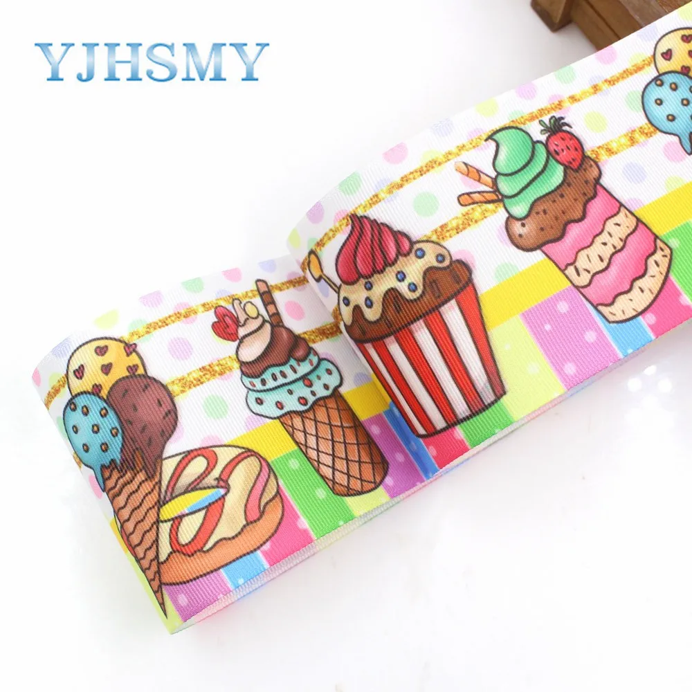 YJHSMY I-19426-1108 10 ярдов 75 мм Мультяшные ленты термопечать grosgrain аксессуары для одежды