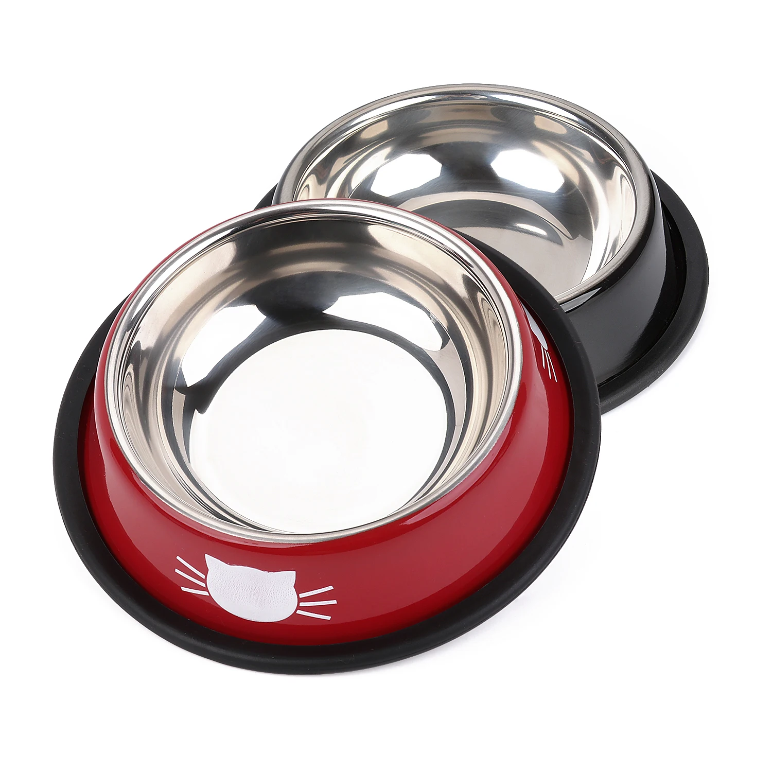 2 шт. миски для собак и кошек фидер кормления лица кошки из нержавеющей стали