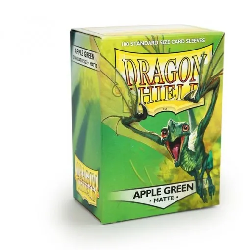 Matte Apple Green 66x91 мм, 100 шт./лот, цветные матовые карты Demark Dragon Shield, защита для карт MGT, чехол для карт PKM, Star Reals - Цвет: Matte Apple Green