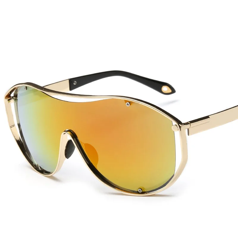 Очки солнцезащитные женские с заклепками в металлической оправе защитой UV400|glasses