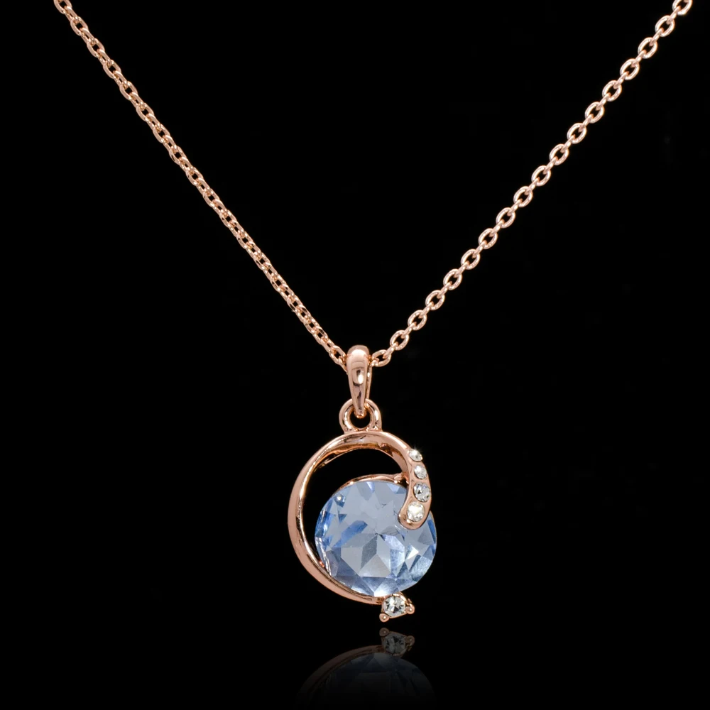 Wholesale Purple Austrian Rhinestone Zircon Charm Necklace Chain Plated Really Rhodium for Girl Kids Christmas Gift | Украшения и