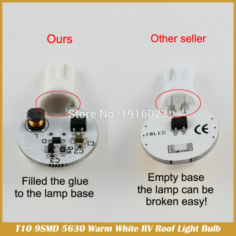 2 шт. Белый T10 Клин RV озеленение 9SMD 5630 Светодиодные лампочки W5W 921 168 194 10-24V Купол