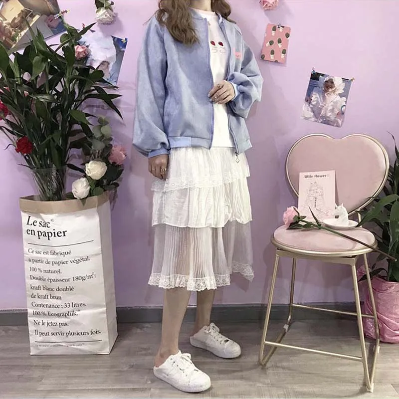 NiceMix весеннее пальто Kawaii Женская Повседневная Верхняя одежда Куртки с вышитым сердцем Женское пальто Manteau Femme Hiver