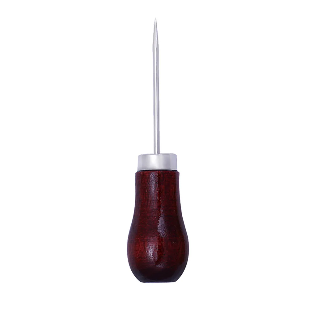 LMDZ 1 PCS Gourd Shape Leather Craft Cloth Wood Handle Scratch Awl Tool Pin Punching Tools For craft | Дом и сад
