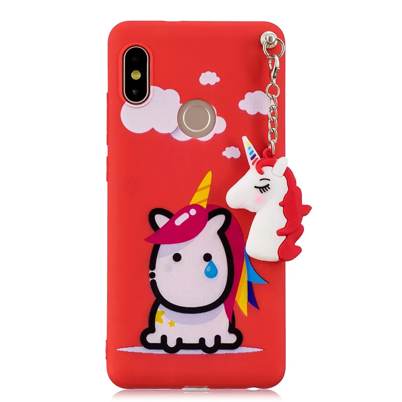 Милый 3D мультфильм Единорог ТПУ чехол для телефона Coque Xiaomi Redmi Note 5 Etui Мягкий