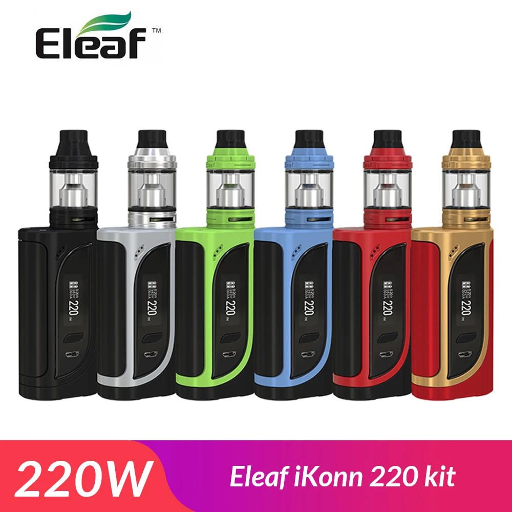 Оригинальный комплект Eleaf iKonn 220 Вт с атомайзером ELLO 4 мл/2 мл + HW3/HW4 для электронной