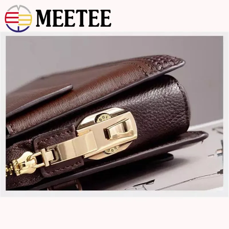 MEETEE 2pcs High-quality zipper lock advanced metal handle luggage hardware accessories No.5 password head ZK579 | Дом и сад