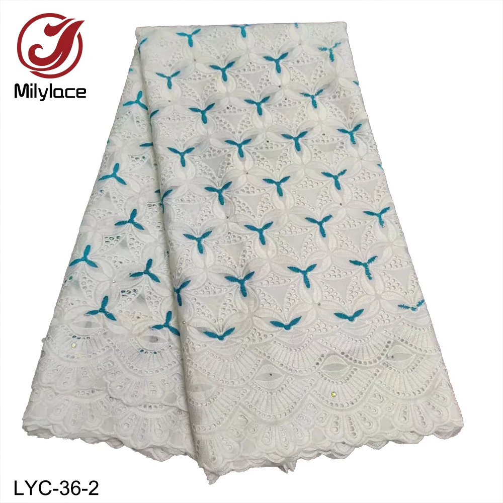 2019 High Quality African Swiss Voile Lace New Hollow Out Pure Cotton Guipure Fabric LYC-36 | Дом и сад