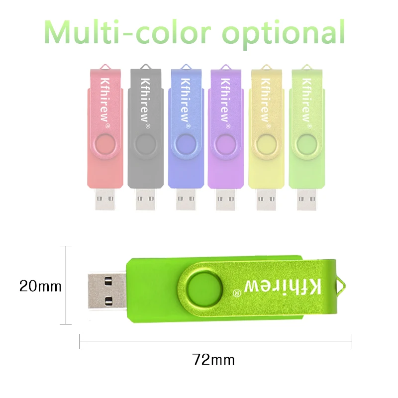 Цветной флеш-накопитель OTG USB 16GB 64GB cle USB флеш-накопитель 32gb Pendrive 8gb 4gb флеш-накопитель USB 2,0 карта памяти 6 цветов