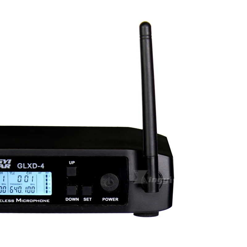 GLXD4 Профессиональный UHF беспроводной микрофон клип системы 2 канальный Lavalier