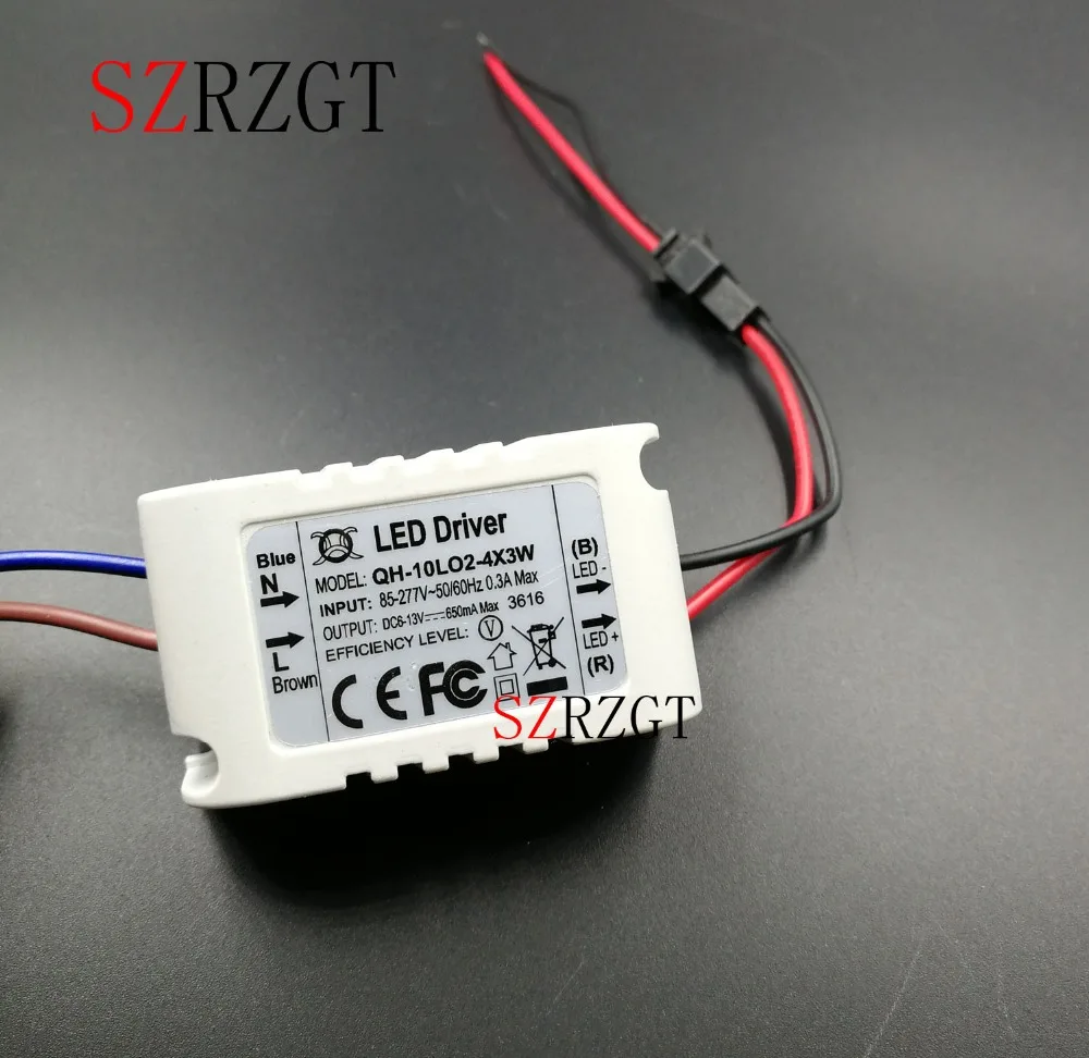 5 шт. 10 Вт AC85-277V светодиодный драйвер 2-4x3W 600mA DC6-13V Светодиодный источник питания постоянный ток потолочный светильник