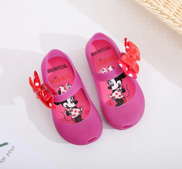 Мини Босоножки Мелисса для девочек с Микки бантом melissa обувь детей sandalia infantil
