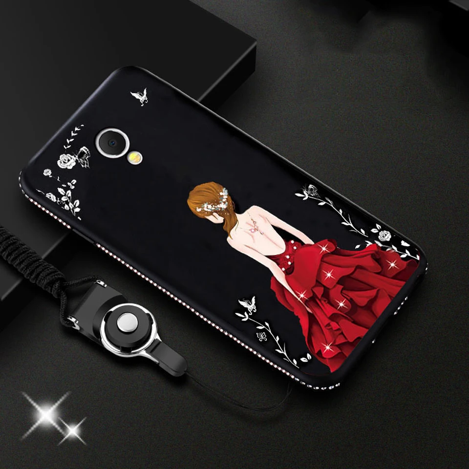 Милый мягкий чехол из ТПУ Блестки с бриллиантами для MeiZu M5 Note M3 M5S M6 iphone X SE 5 5S 6 6s 7 8