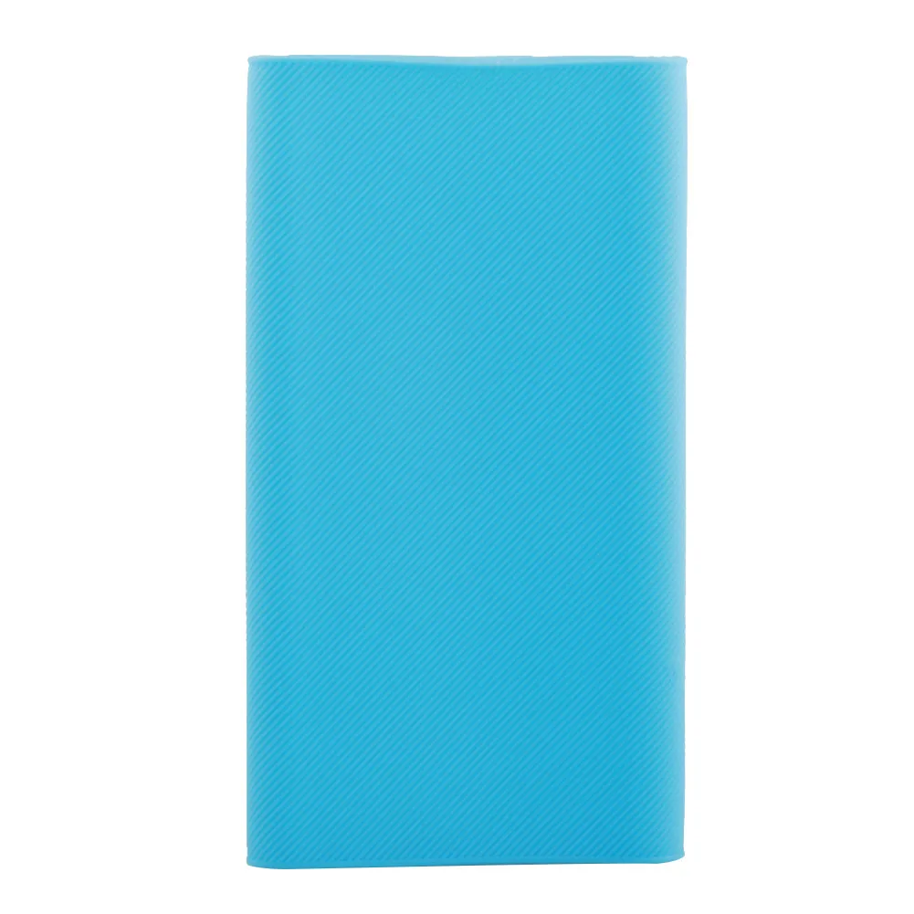 Blue Твил силиконовый чехол для Xiaomi power Bank 10000mAh PLM02ZM резиновый чехол для портативного внешнего аккумулятора - Цвет: Blue