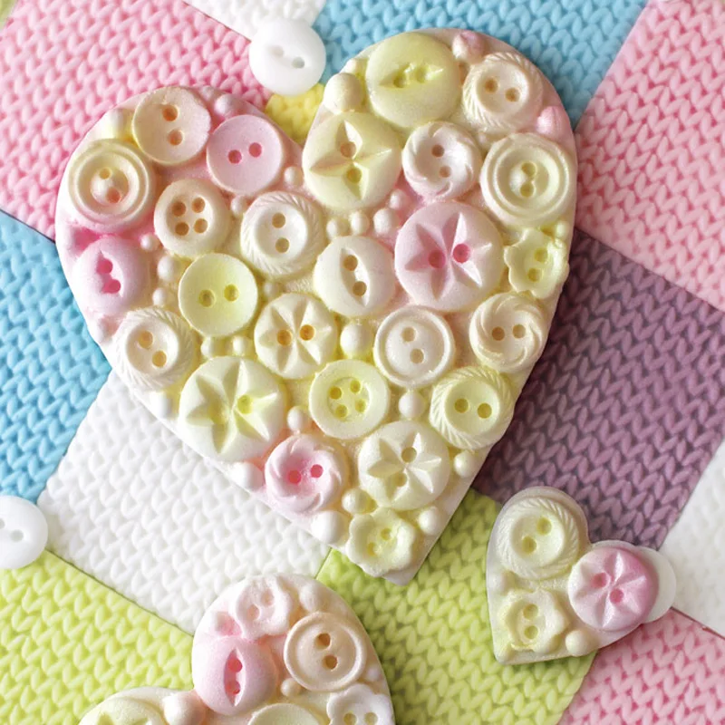 Yueyue Sugarcraft сердце Кнопка украшения торта Инструменты Силиконовые формы помадка