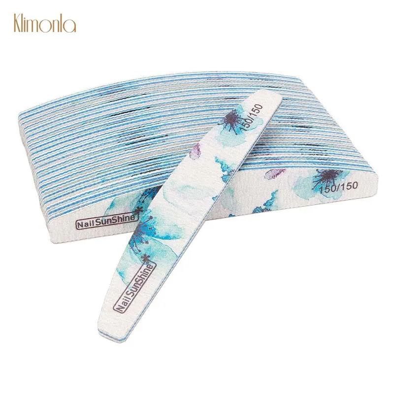 

50Pcs/lot Professional Nail File Sanding Nail Emery Board Manicure DIY 150 Grit Sandpaper Buffing for Nail Art Salon Tools