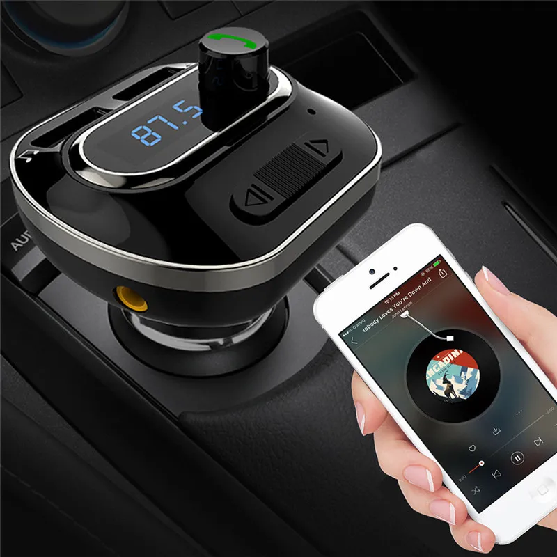 FM передатчик Aux модулятор автомобильный комплект громкой связи Bluetooth аудио MP3
