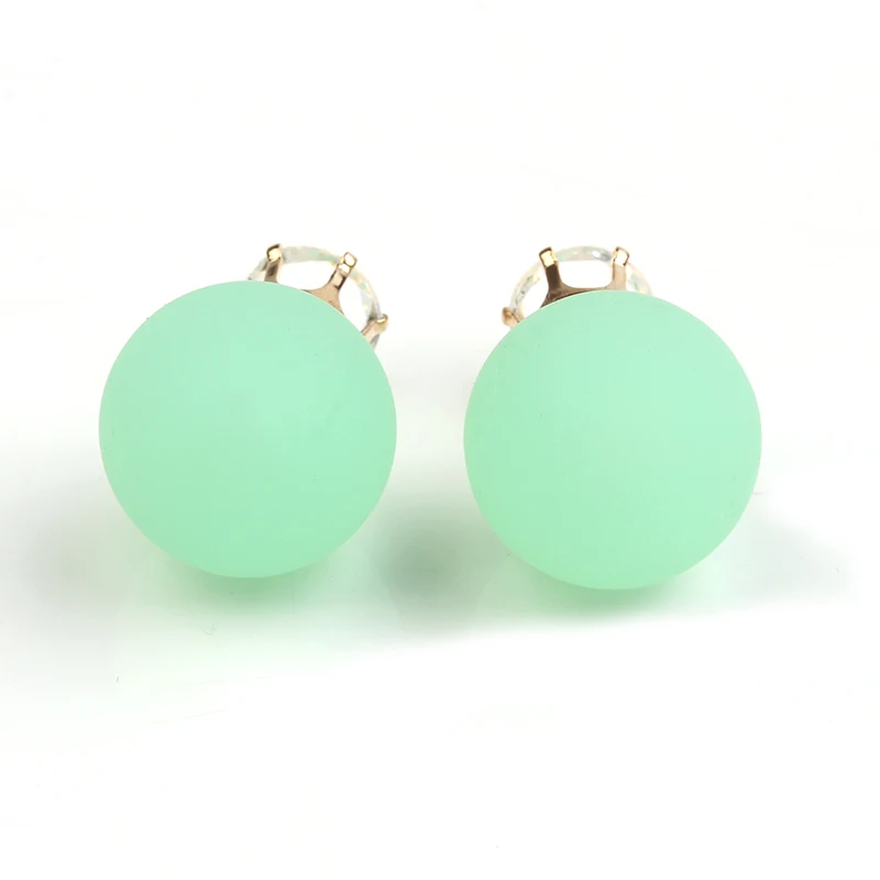 Женские серьги гвоздики с фианитом RMM круглые золотого цвета 12