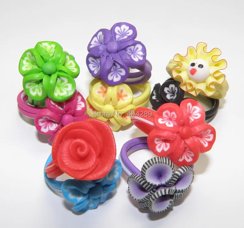 Кольцо детское из полимерной глины 20 шт.|jewelry gift bag|gift box for jewelryjewelry boxes free shipping |