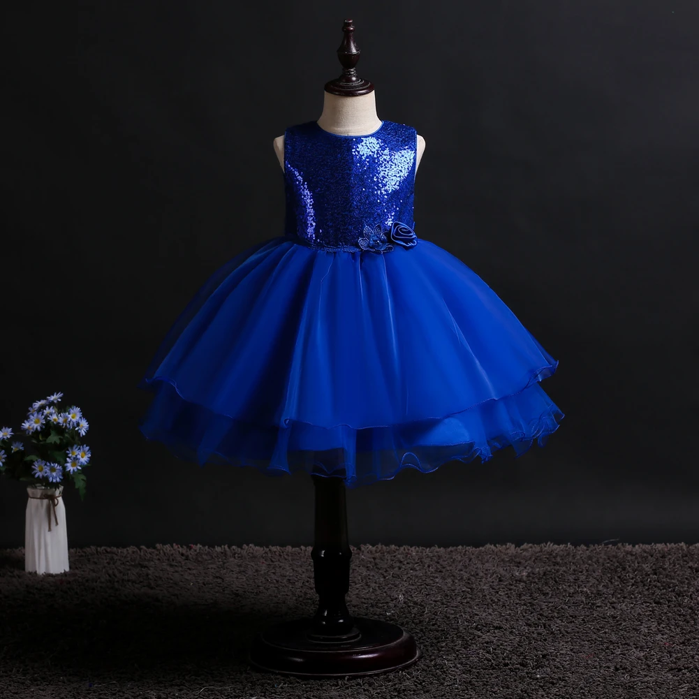 New pattern girl dress sleeveless tutu dresses wedding Wedding presiding Stage performance princess | Детская одежда и обувь