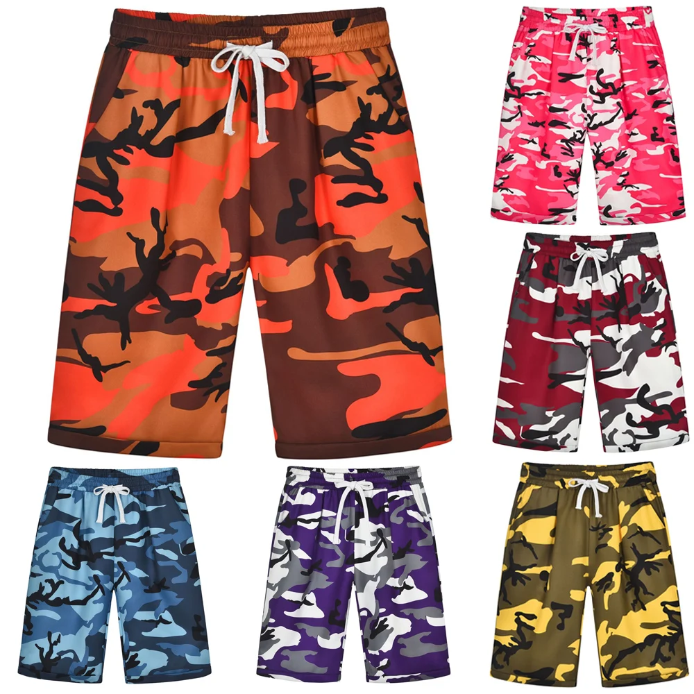 

Women Camouflage Pattern Knee Length Drawstring Elastic Waist Shorts WOMYH0030