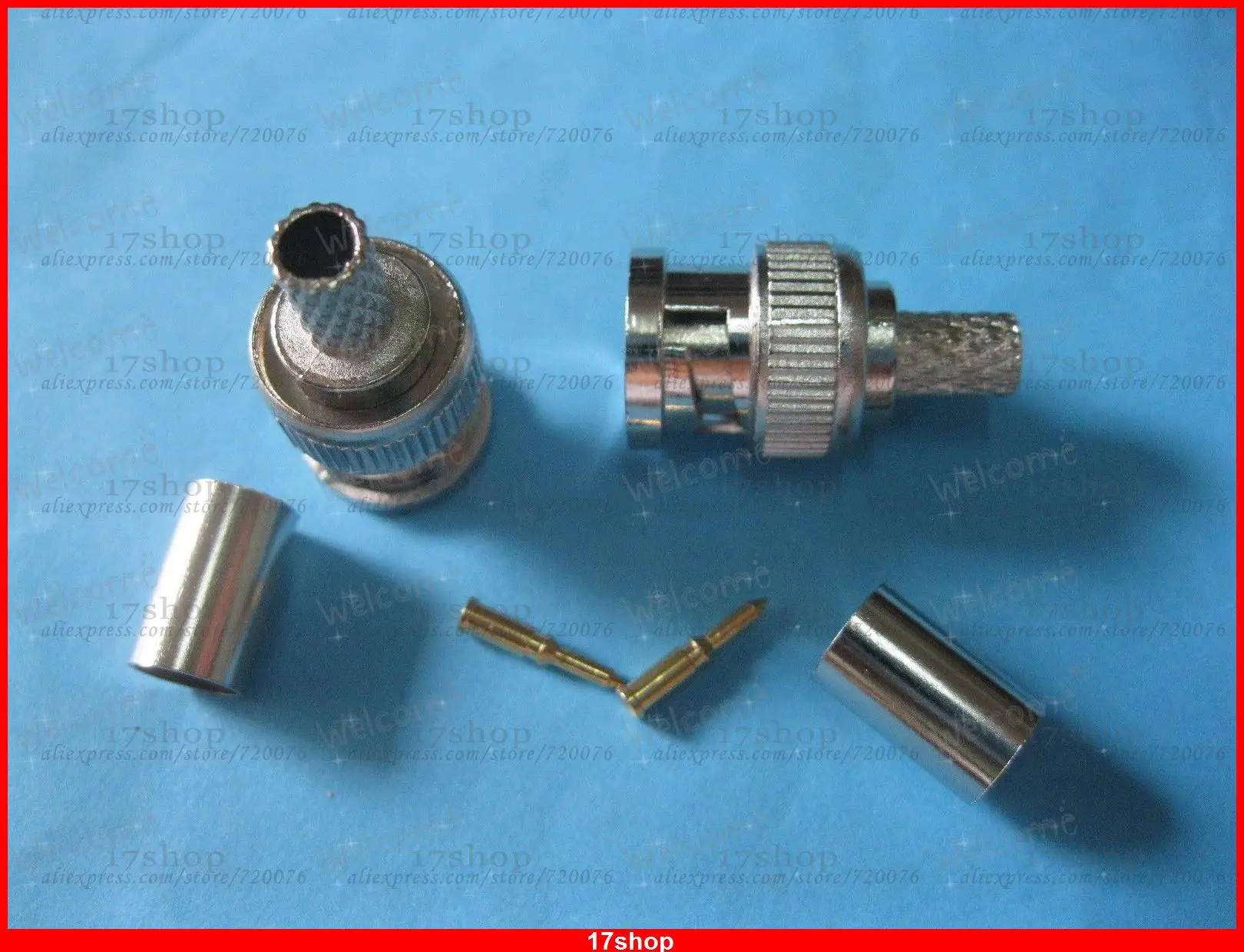 100 компл. RG59 BNC разъем обжимной коаксиальный 3 Piece для кабель Новый|cable connector crimp|cable
