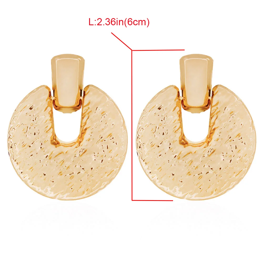 Geometric Vintage Earrings for women gold color big earrings 2018 fashion jewelry statement earings modern trendy jewellry gift | Украшения