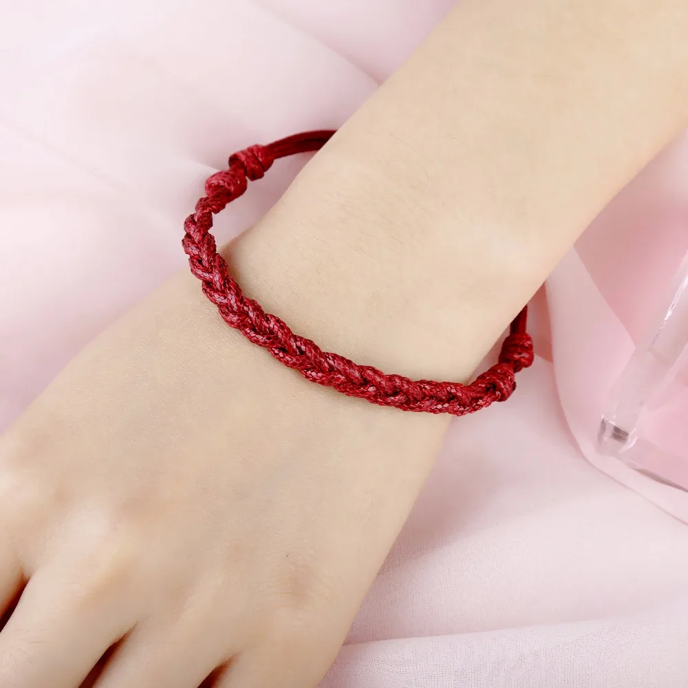 CKKU ювелирные изделия 2019 DIY кожа вязанная рука Strand браслет красный цвет