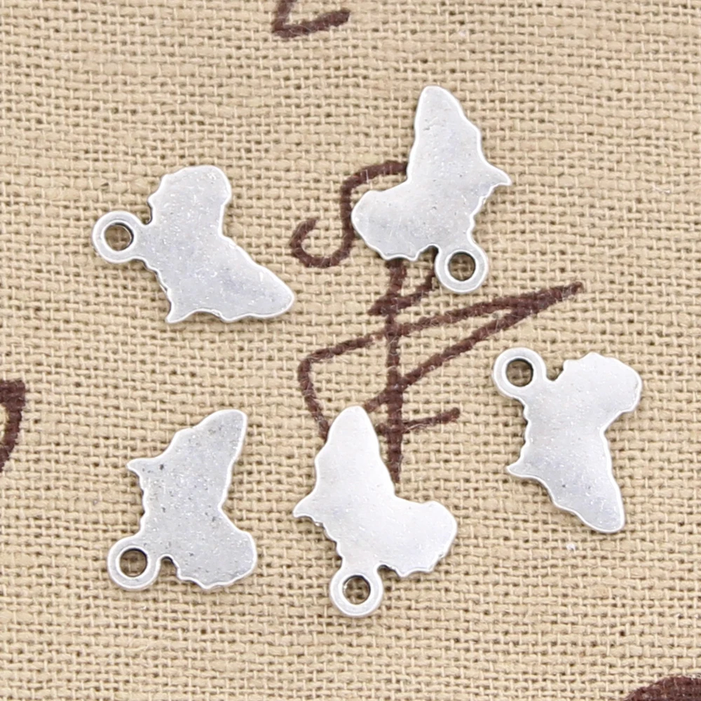 

100pcs Charms Africa Continent Map 13x10mm Antique Silver Color Pendants DIYCrafts Making Findings Handmade Tibetan Jewelry