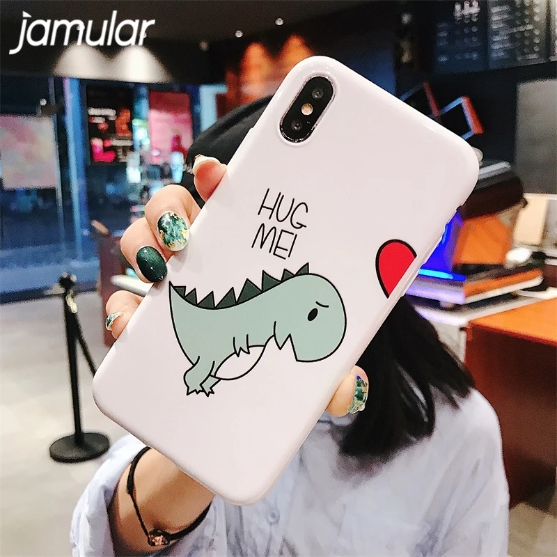 Чехол для телефона JAMULAR iPhone 7 8 Plus 6 6S Модный чехол с рисунком динозавра XS MAX X XR