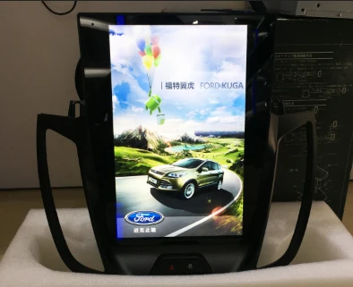 DLC Android gps-навигатор Автомобильный плеер 12 ''радио вертикальный экран mp3 mp4 Видео Аудио Автомобильный Стайлинг для ford Kuga Escape 2013 - Цвет: 12 inch kuga escape