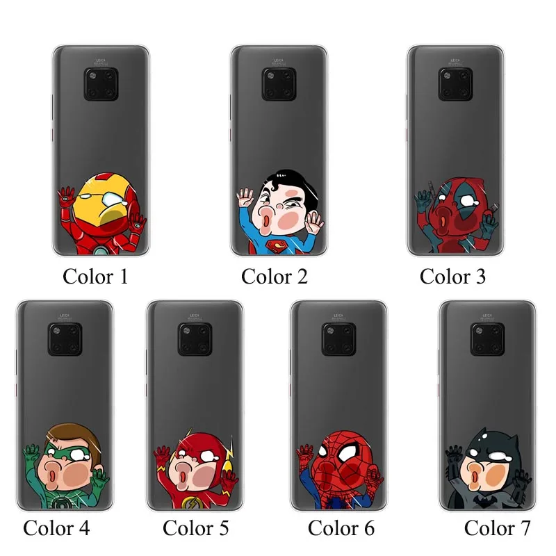 Забавный силиконовый чехол для huawei mate 20 10 Pro Lite X Мягкие полуобернутые чехлы