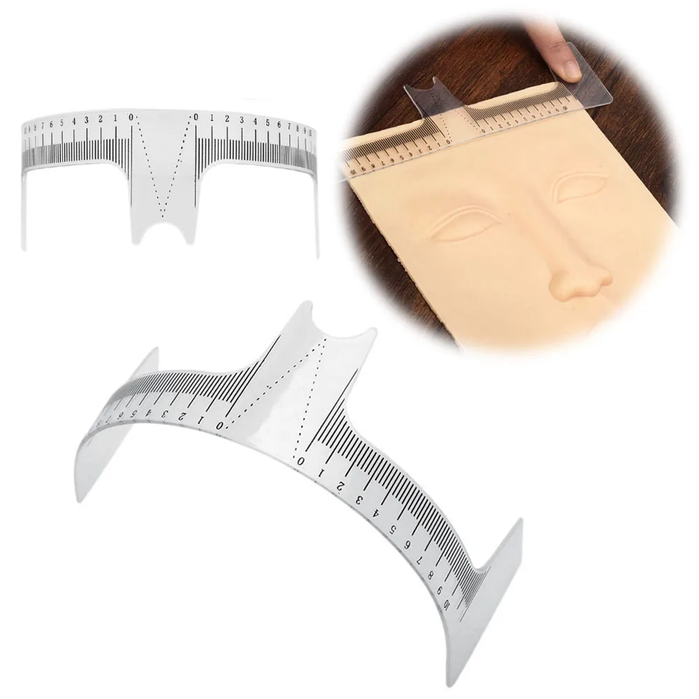 Маркер для бровей ручка комплект микроблейдинга тату глаз линейка удаления