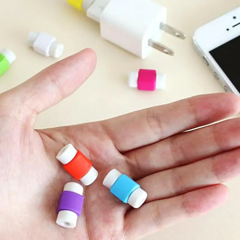 1/3 комплекта 5 шт./компл. Освещение USB Зарядное устройство кабель Saver провода протектор для Apple для iPhone 5 5S, 6, 6 S, Plus, устройство для сматывания шнура питания и линии крышки