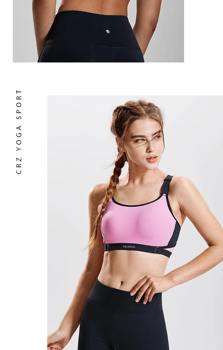 CRZ Йога Для женщин ударопрочный Racerback Мягкий ультра Поддержка спортивный бюстгальтер нижнее белье