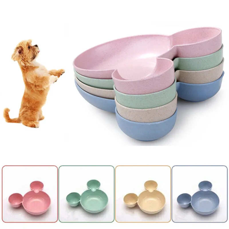 Новый мультфильм кота собаки любимчика кормление чаша ПЭТ Indoor воды Еда Recyclalbe