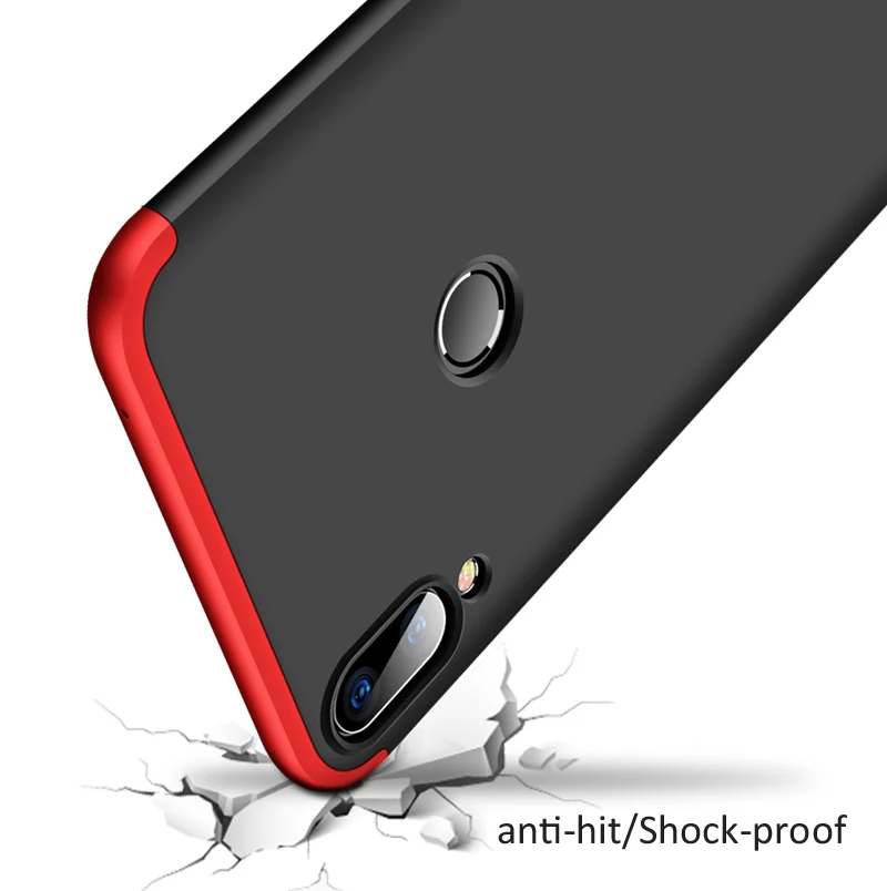 Чехол gkk для Asus Zenfone Max Pro M2 M1 ZB631KL 360 Защитная крышка с кольцом-держателем для пальцев