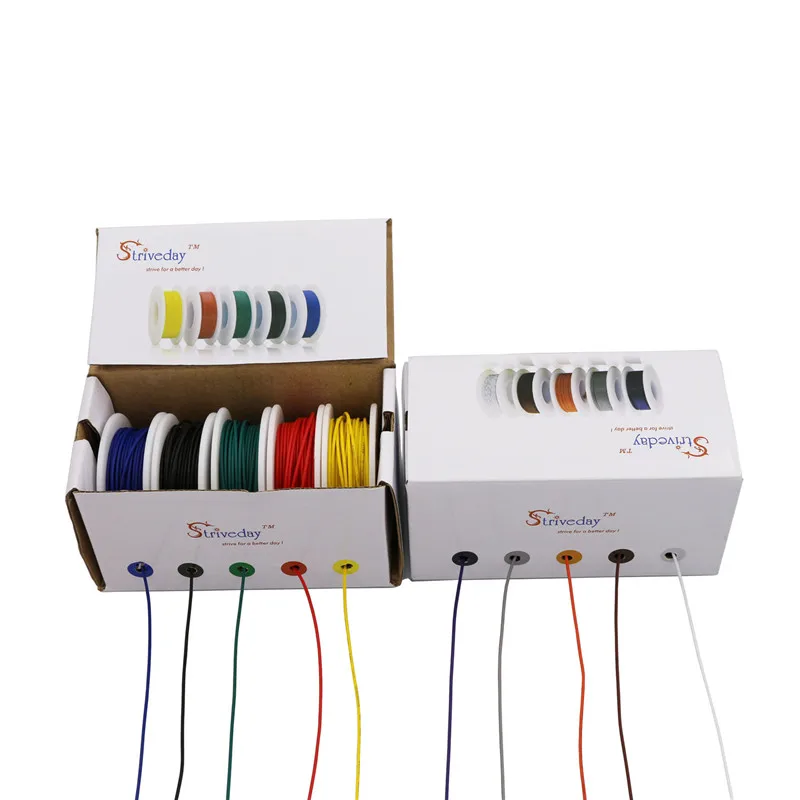 UL 1007 26awg 50 метров кабель провод 5 цветов многожильные провода смешанный комплект