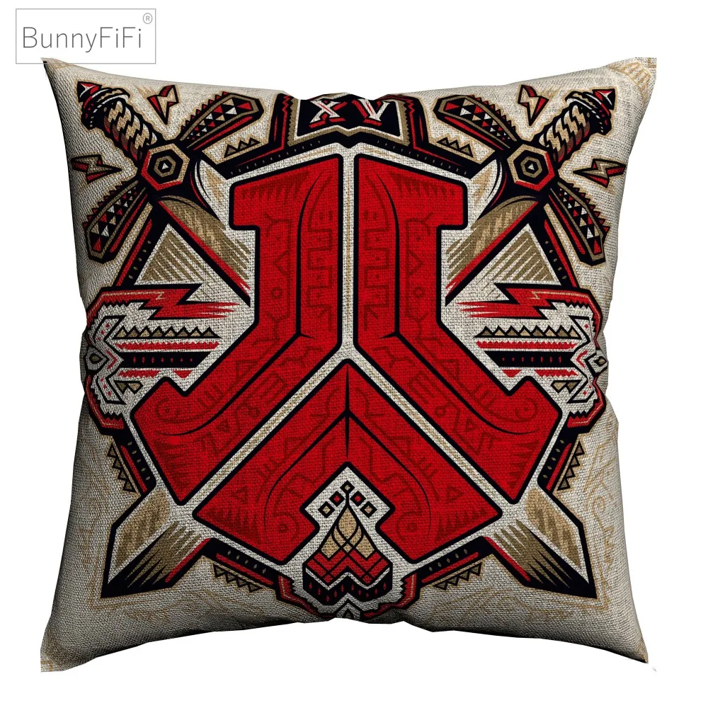 Defqon 1 музыкальной группы модные декоративные наволочки для дивана домашний декор чехол для подушки из льна размером 45*45 см Подушка Чехол для подушки