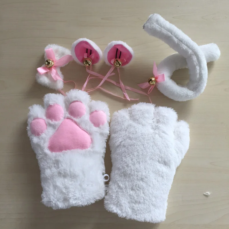 Лолита платье горничной костюм косплэй аксессуар кошачьи уши оголовье хвост