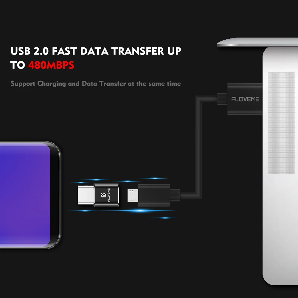 FLOVEME OTG Тип C переходник Cabo адаптер от микро USB к типа 2 0 женщина Мужской телефон