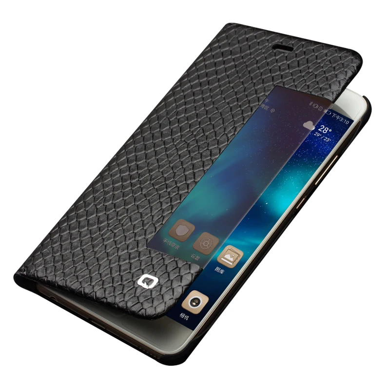 Чехол Qialino из натуральной кожи для Huawei Ascend P10 чехол Plus с откидной крышкой и окошком