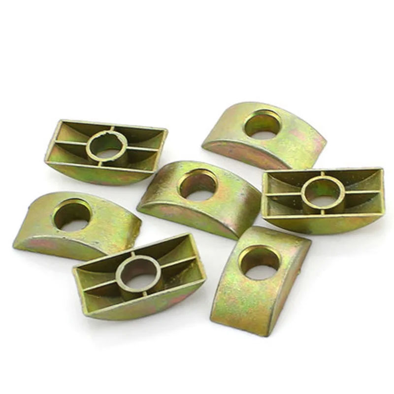 

10pcs M8 Half Moon Pad Semicircular pads Nut Executive Desk Connector 4 in 1 Alloy Crescent mat