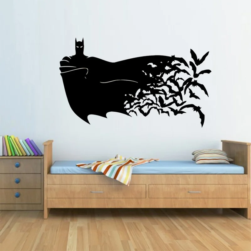 POOMOO настенная наклейка Настенная Виниловая с летучими мышами Темный рыцарь