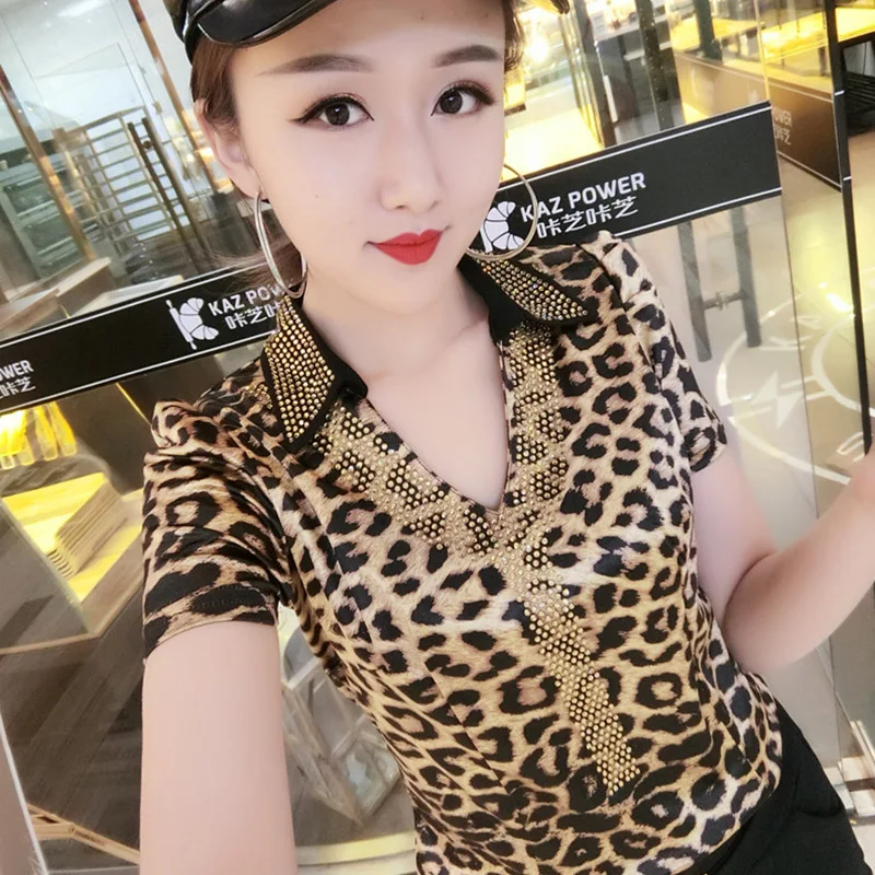 Женская Повседневная футболка с v образным вырезом и коротким рукавом Camiseta Mujer