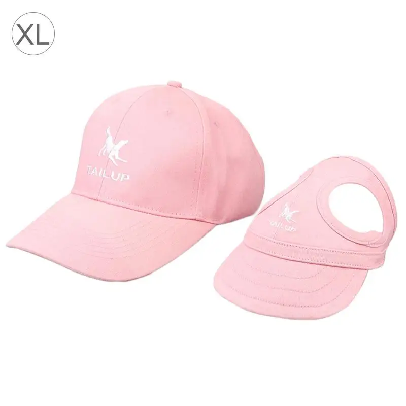 Pink Домашняя уличная прогулочная шапка для родителей и детей, парусиновая шапка для собак, бейсболка для собак, козырек для прогулок для домашних животных, легкая Регулируемая шапка - Цвет: Pink