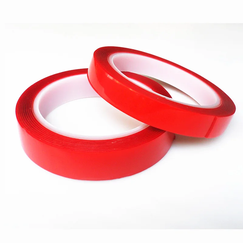 Красная Двухсторонняя клейкая лента 3 м высокопрочная акриловая прозрачная без