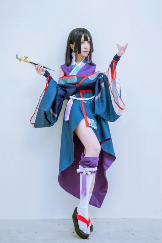 Onmyoji Yan Luo SR косплей костюм красивая кожа очень редуктивное платье+ серьги